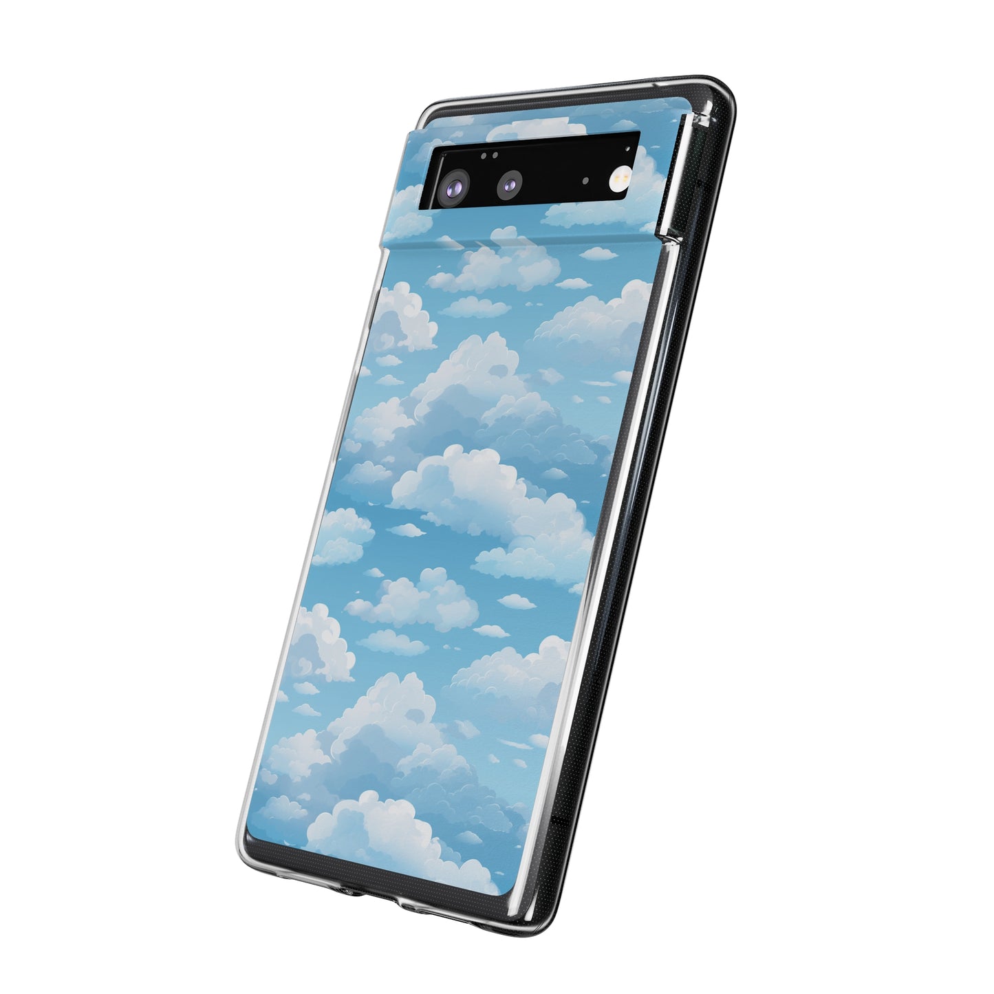 Boundless Azure Horizon - Calm Sky Design Soft Phone Case for IPhone, Samsung, and Google Pixel Phone Case Pattern Symphony Google Pixel 6 Transparent 