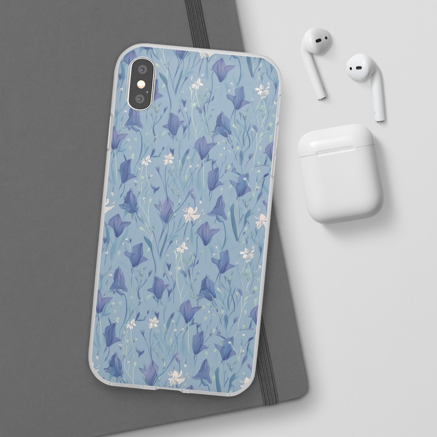 Enchanting Bluebell Harmony Phone Case - Captivating Floral Design - Spring Collection - Flexi Cases Phone Case Pattern Symphony iPhone XS MAX with gift packaging  