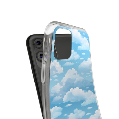 Boundless Azure Horizon - Calm Sky Design Soft Phone Case for IPhone, Samsung, and Google Pixel Phone Case Pattern Symphony   