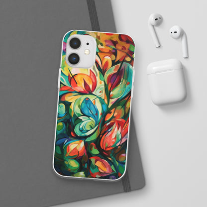 Spring Flourish Phone Case - Artistic Floral Elegance - Spring Collection - Flexi Cases Phone Case Pattern Symphony iPhone 12 Mini with gift packaging  