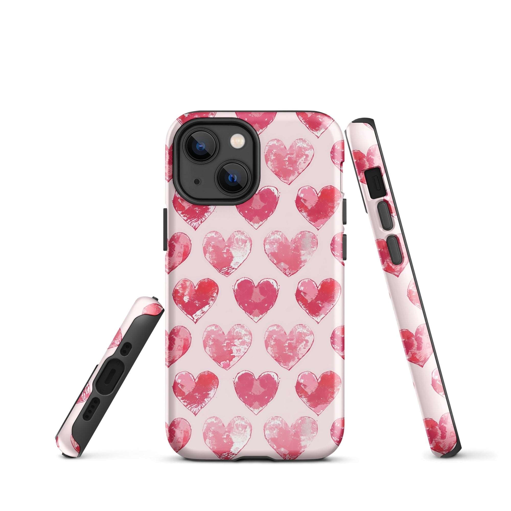 Blotted Love: Blush Strokes - iPhone Case - Pattern Symphony