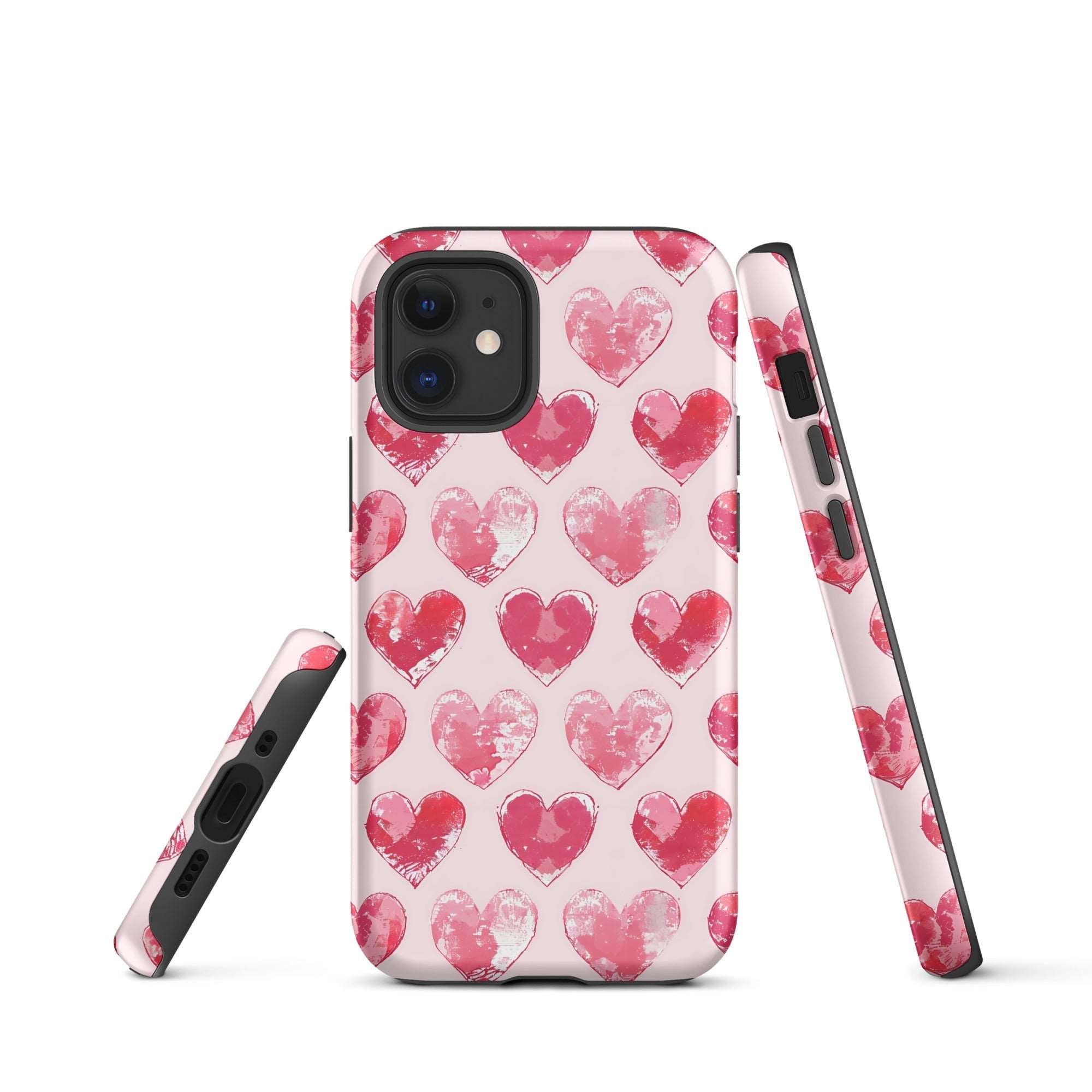 Blotted Love: Blush Strokes - iPhone Case - Pattern Symphony