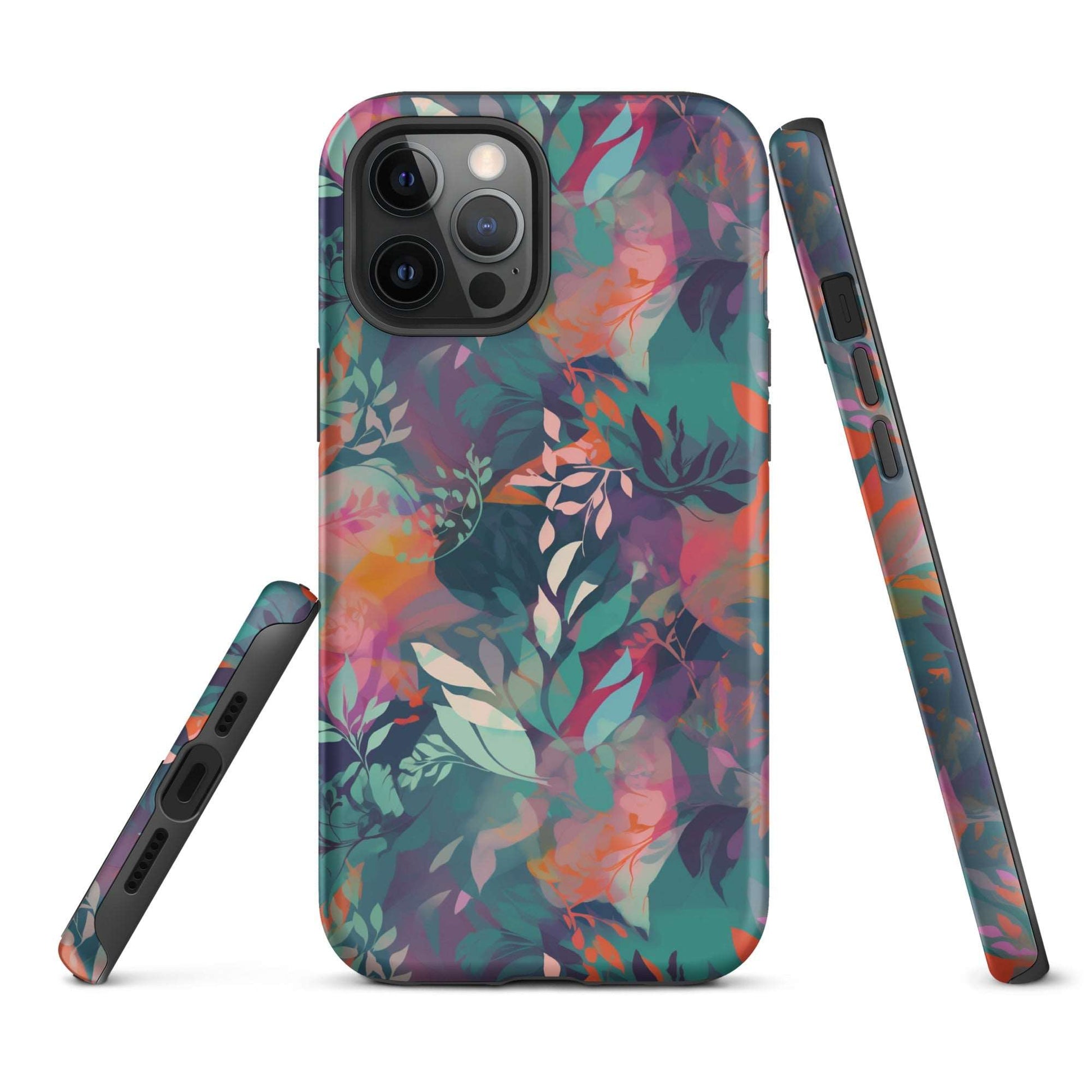 Botanical Bliss - Stylized Abstract Flower Design - iPhone Case - Pattern Symphony