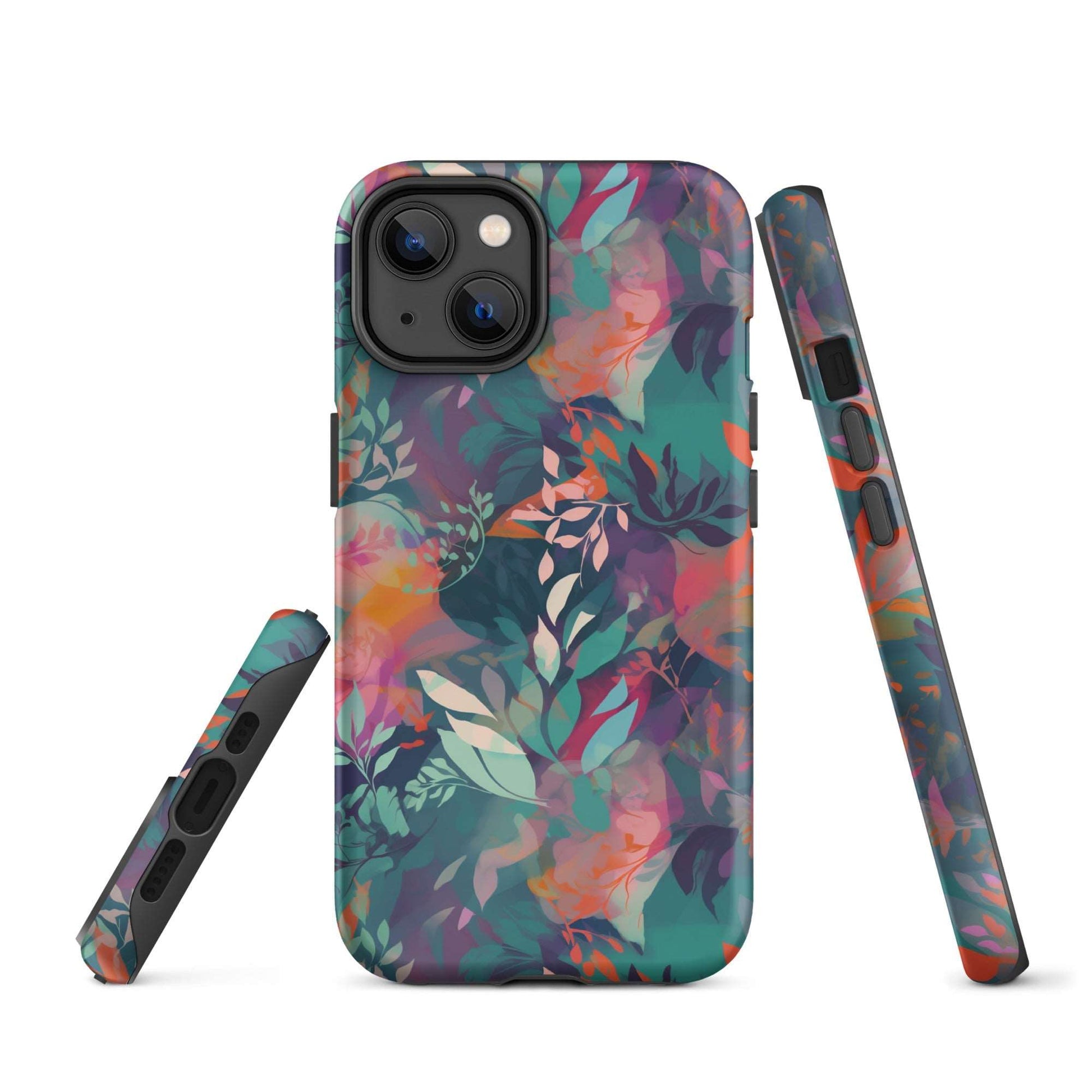 Botanical Bliss - Stylized Abstract Flower Design - iPhone Case - Pattern Symphony
