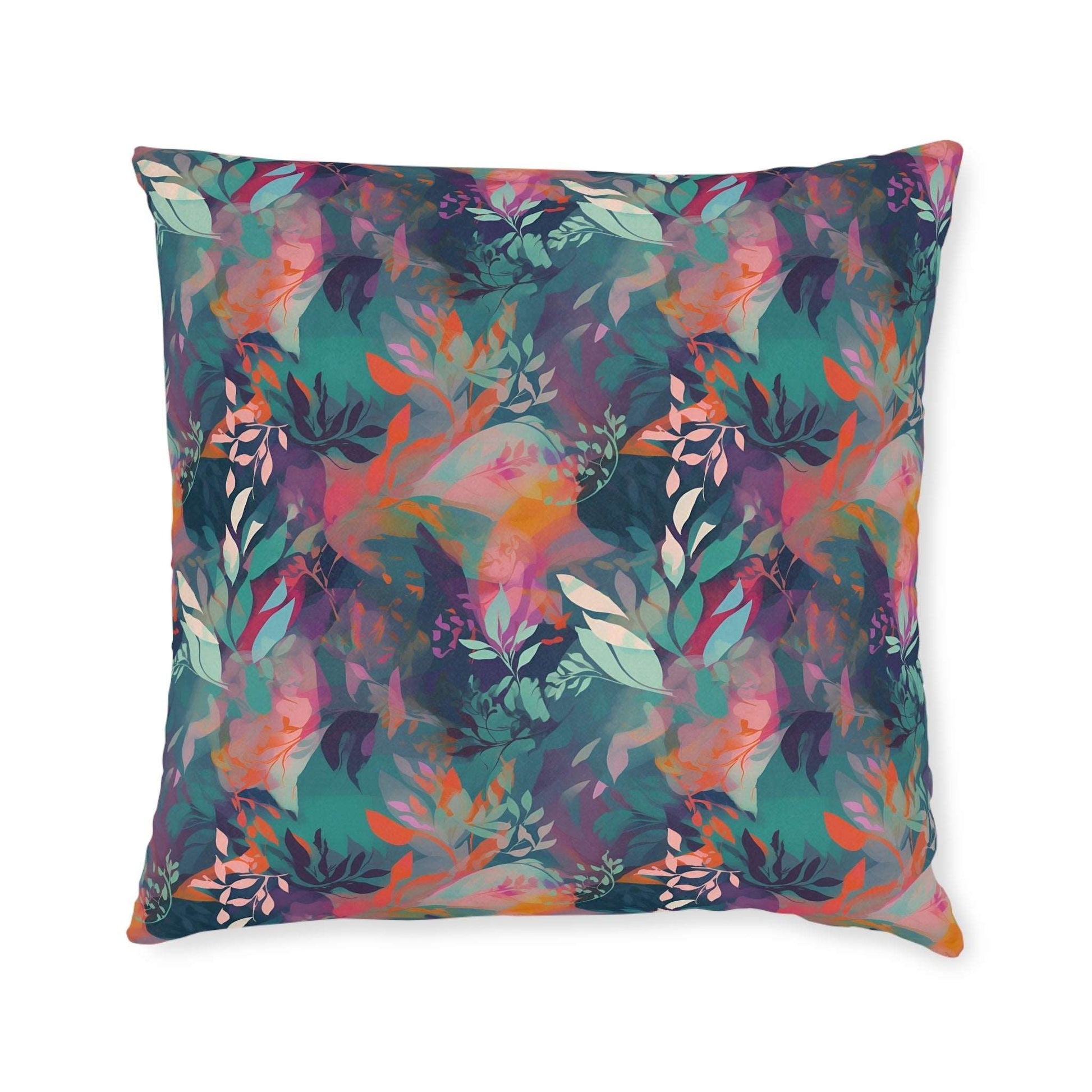 Botanical Bliss - Stylized Abstract Flower Design - Sofa and Chair Cushion - Pattern Symphony
