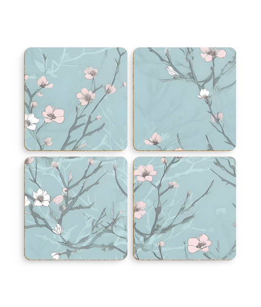 Sakura Serenity - Japanese Cherry Blossom - Pack of 4 Coasters