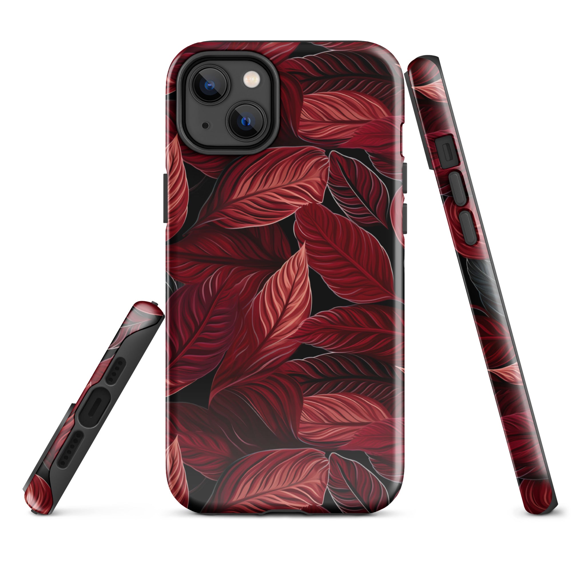 Scarlet Whispers - Lush Autumn Colours in Botanical Bliss - iPhone Case