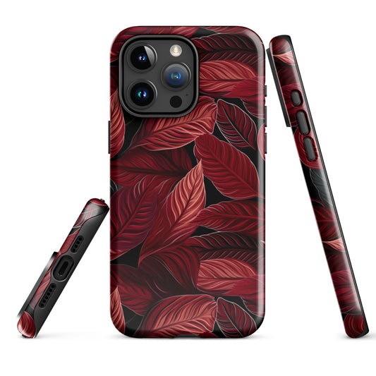 Scarlet Whispers - Lush Autumn Colours in Botanical Bliss - iPhone Case