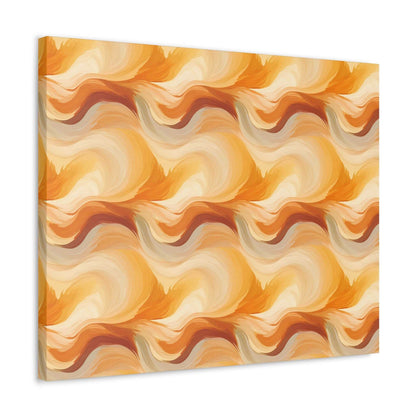 Amber Waves: The Breath of Autumn - Satin Canvas, Stretched - Pattern Symphony
