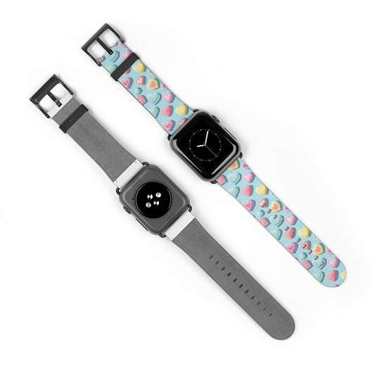Candy Hearts: Cupid's Canvas - Apple Watch Strap - Pattern Symphony