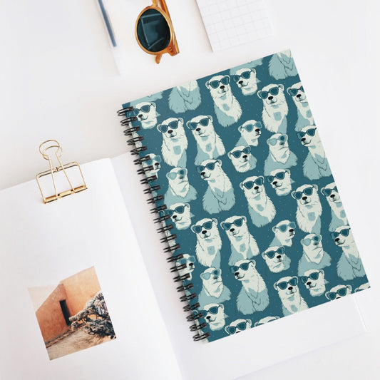 Chillin' Polar Bears Spiral Notebook - Ruled Line Paper products Pattern Symphony One Size  