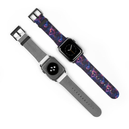 Cosmic Love: Nebula Embrace - Apple Watch Strap - Pattern Symphony