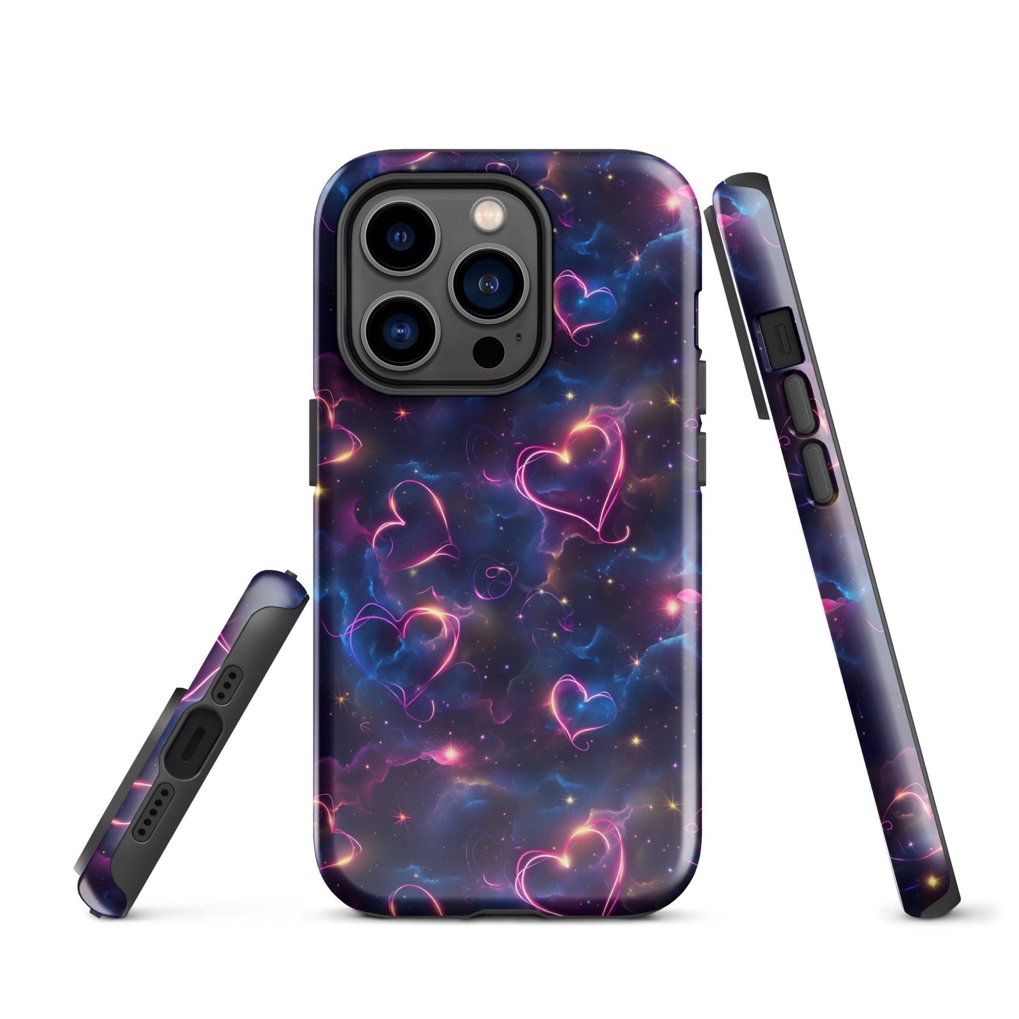 Cosmic Love: Nebula Embrace - iPhone Case - Pattern Symphony