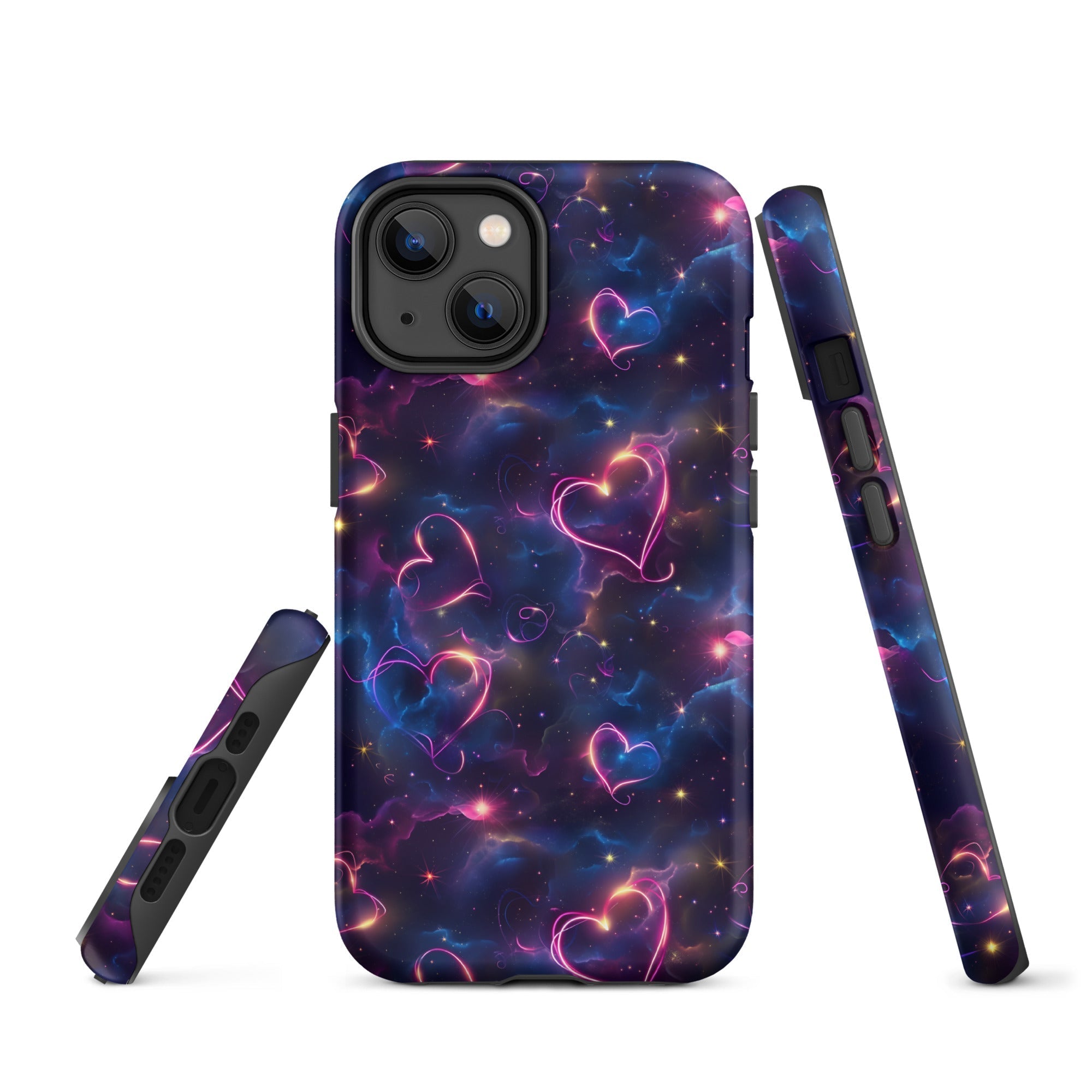 Cosmic Love: Nebula Embrace - iPhone Case - Pattern Symphony