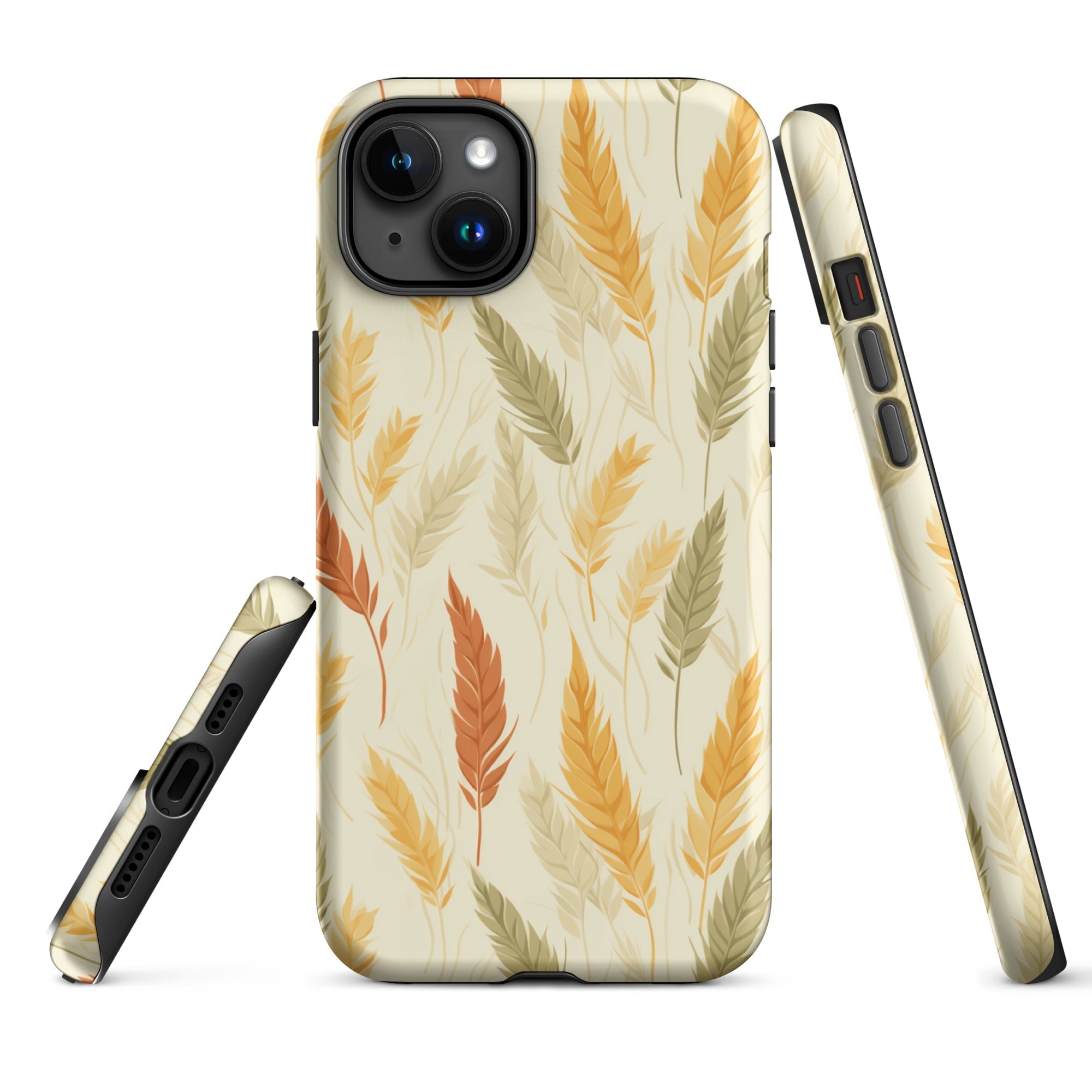 Feather-Woven Wheat Fields - A Naturecore Vision - iPhone Case - Pattern Symphony