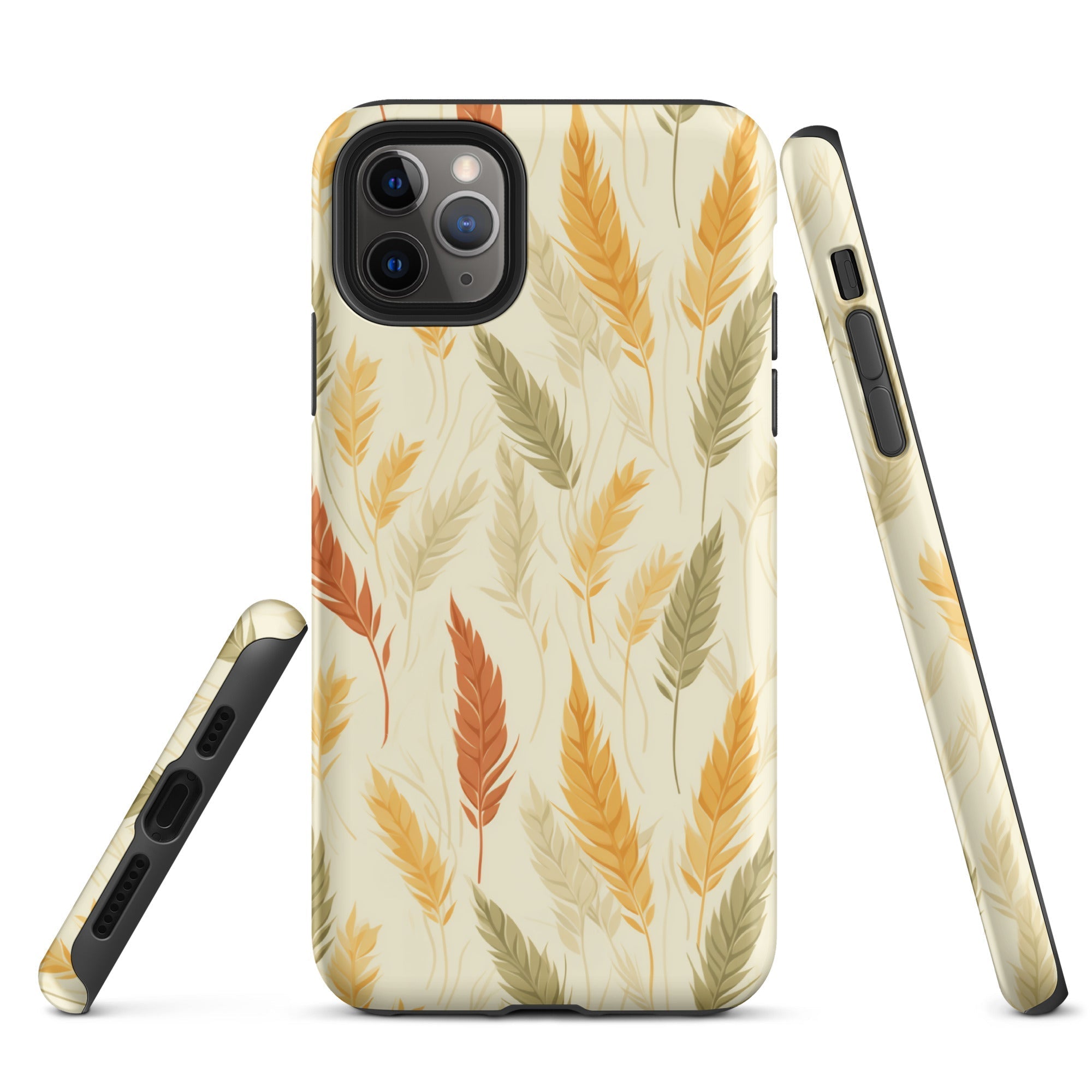Feather-Woven Wheat Fields - A Naturecore Vision - iPhone Case - Pattern Symphony