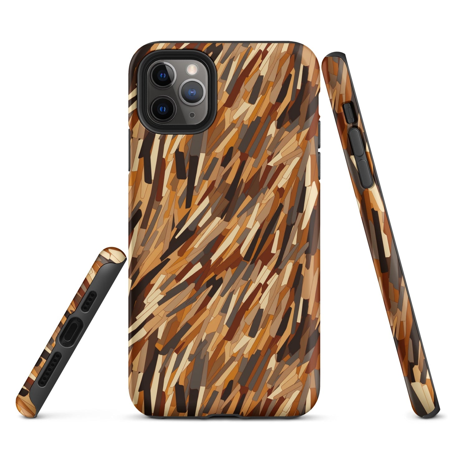Fragmented Forest - Autumn's Abstract Palette - iPhone Case - Pattern Symphony