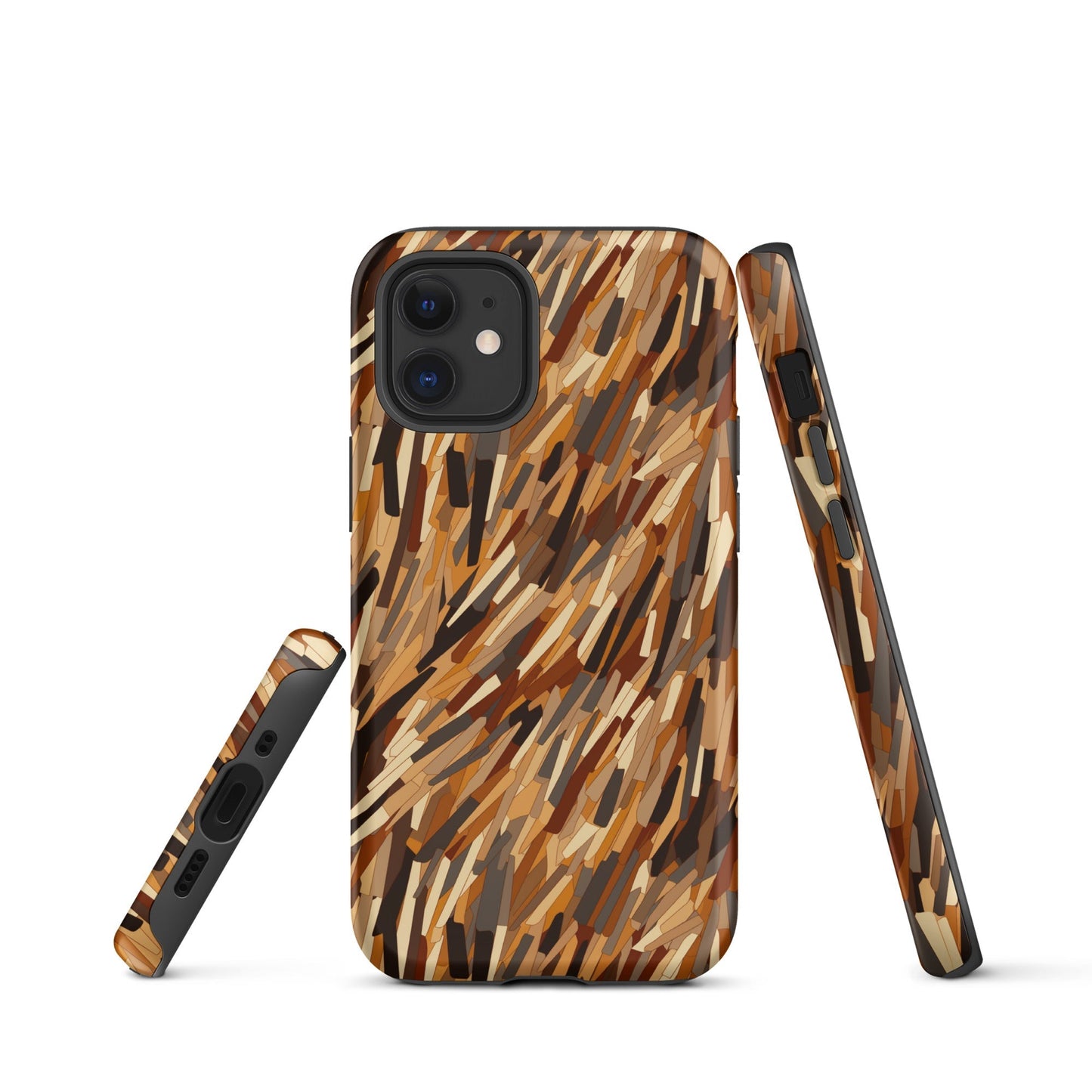 Fragmented Forest - Autumn's Abstract Palette - iPhone Case - Pattern Symphony