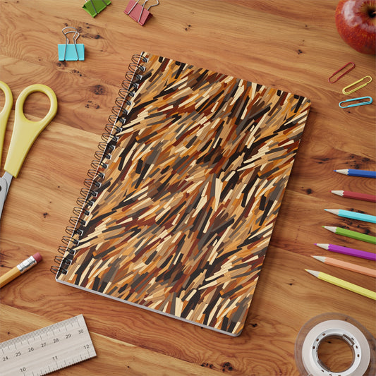 Fragmented Forest: Autumn's Abstract Palette - Notebook (A5) - Pattern Symphony