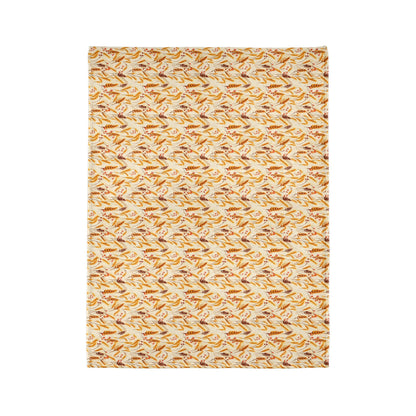 Golden Harvest: An Autumn Collage of Wheat and Berries - The Ideal Throw for Sofas - Pattern Symphony