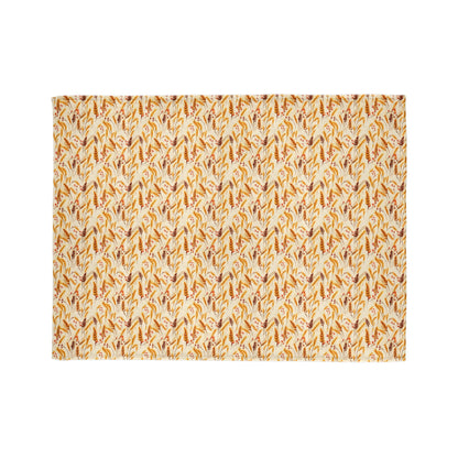 Golden Harvest: An Autumn Collage of Wheat and Berries - The Ideal Throw for Sofas - Pattern Symphony