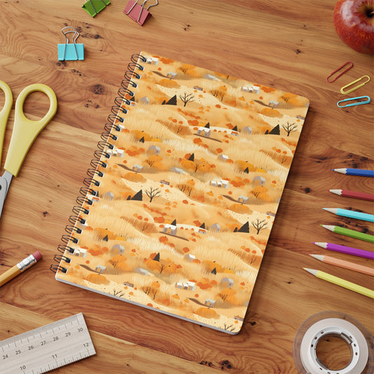 Harvest Homestead: Whimsical Autumn Villages - Notebook (A5) - Pattern Symphony
