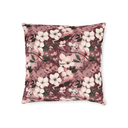 Sparse Dogwood Blossoms - Elegant Floral Design Sofa and Chair Cushion - Pattern Symphony