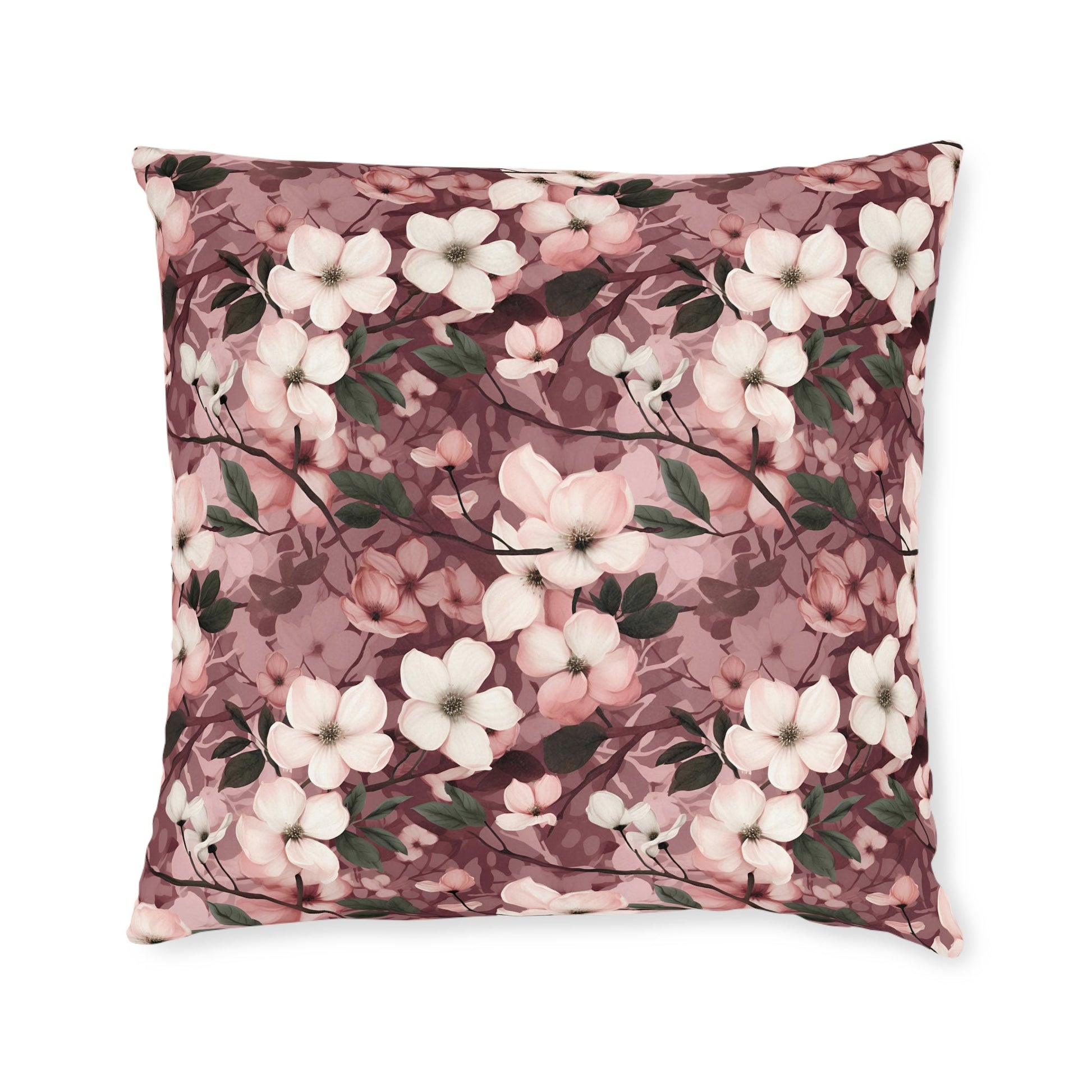 Sparse Dogwood Blossoms - Elegant Floral Design Sofa and Chair Cushion - Pattern Symphony