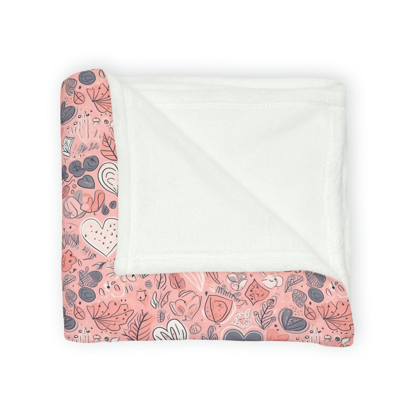 Springtime Blushing Hearts and Leaves - Whimsical Romance - Sofa Throws - Pattern Symphony