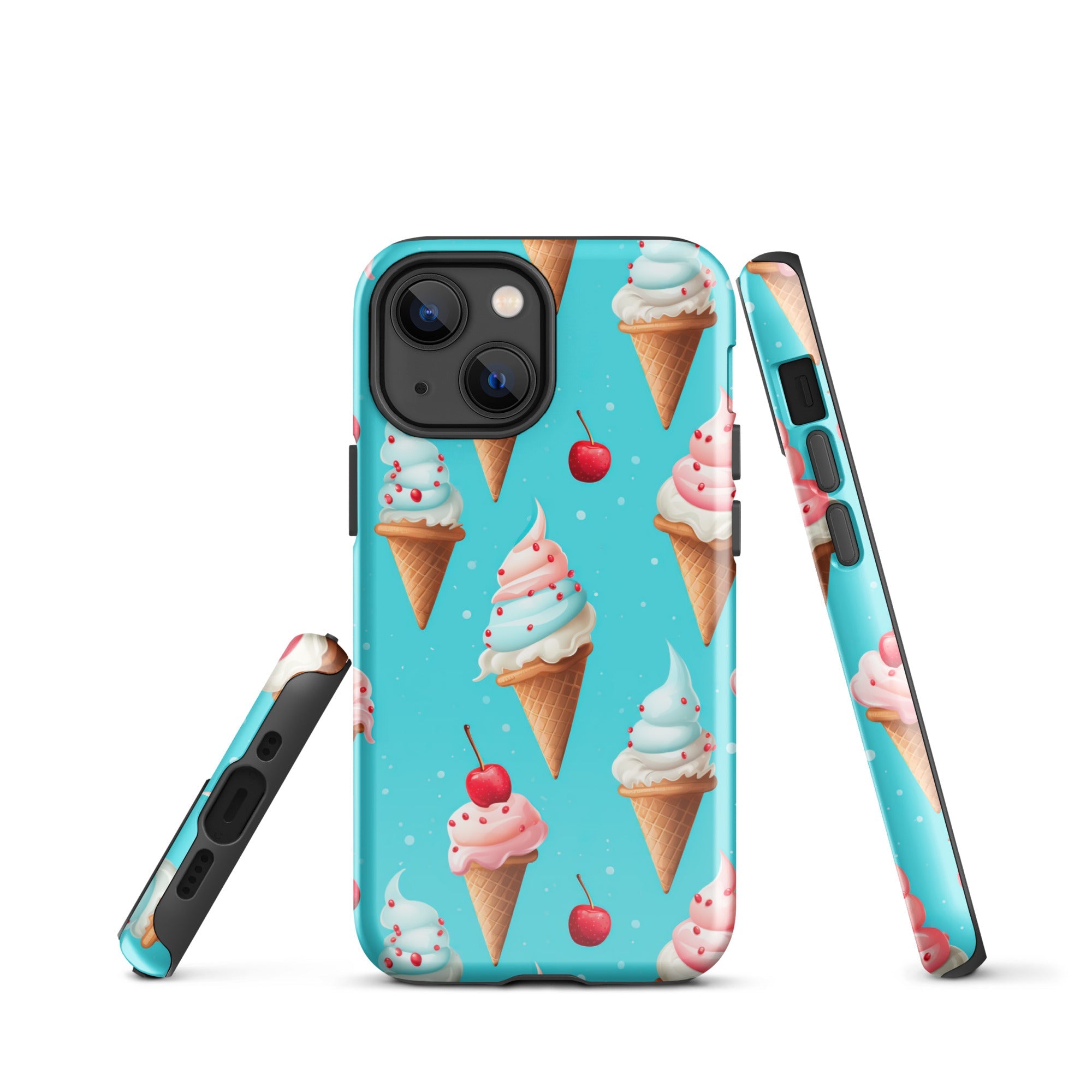 Sundae Funday - Whimsical Ice-cream Cones - iPhone Case - Pattern Symphony