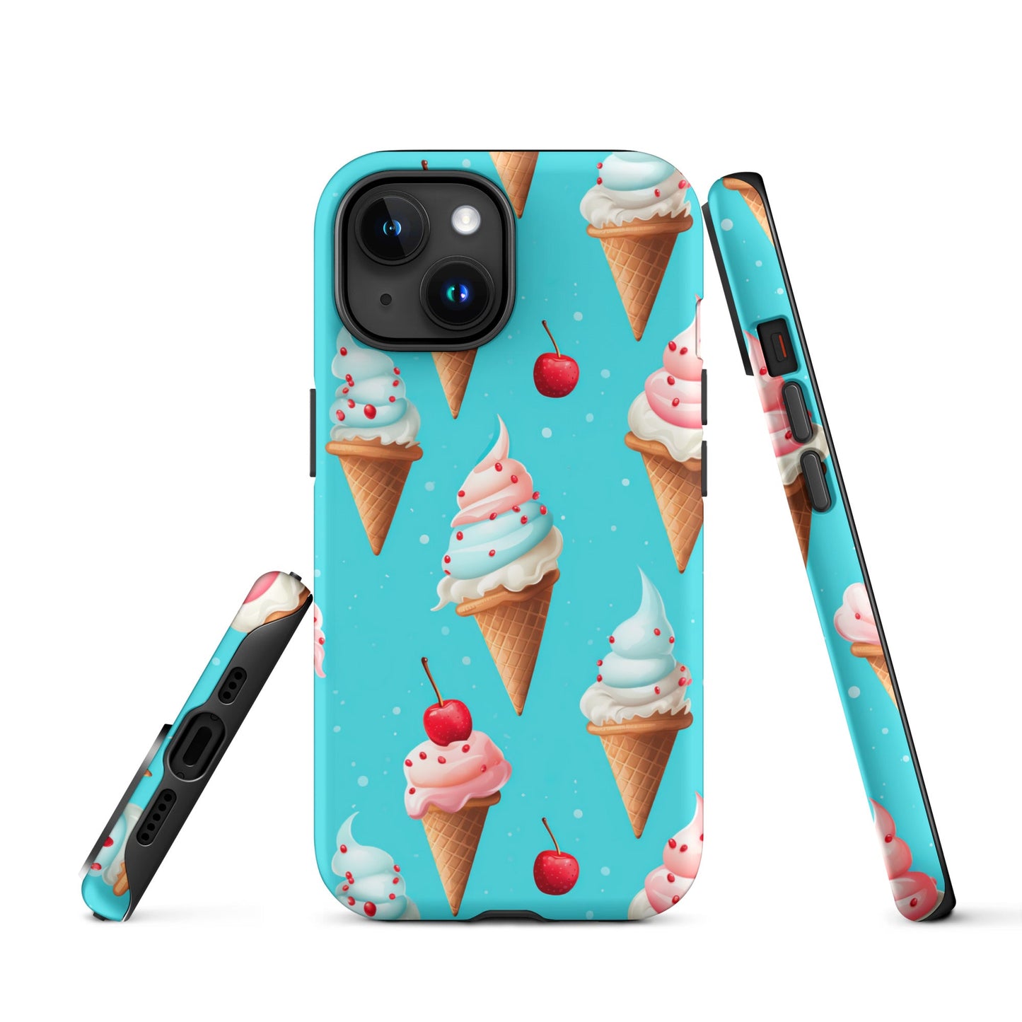 Sundae Funday - Whimsical Ice-cream Cones - iPhone Case - Pattern Symphony