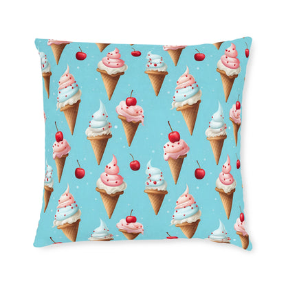 Sundae Funday - Whimsical Ice-cream Cones Sofa and Chair Cushion - Pattern Symphony