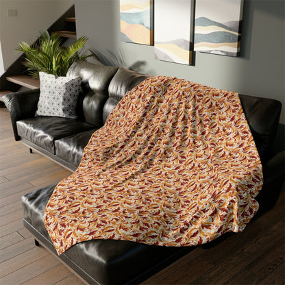 Swirling Autumn: Vortexes of Fall Foliage in Gold and Bronze - The Ideal Throw for Sofas - Pattern Symphony