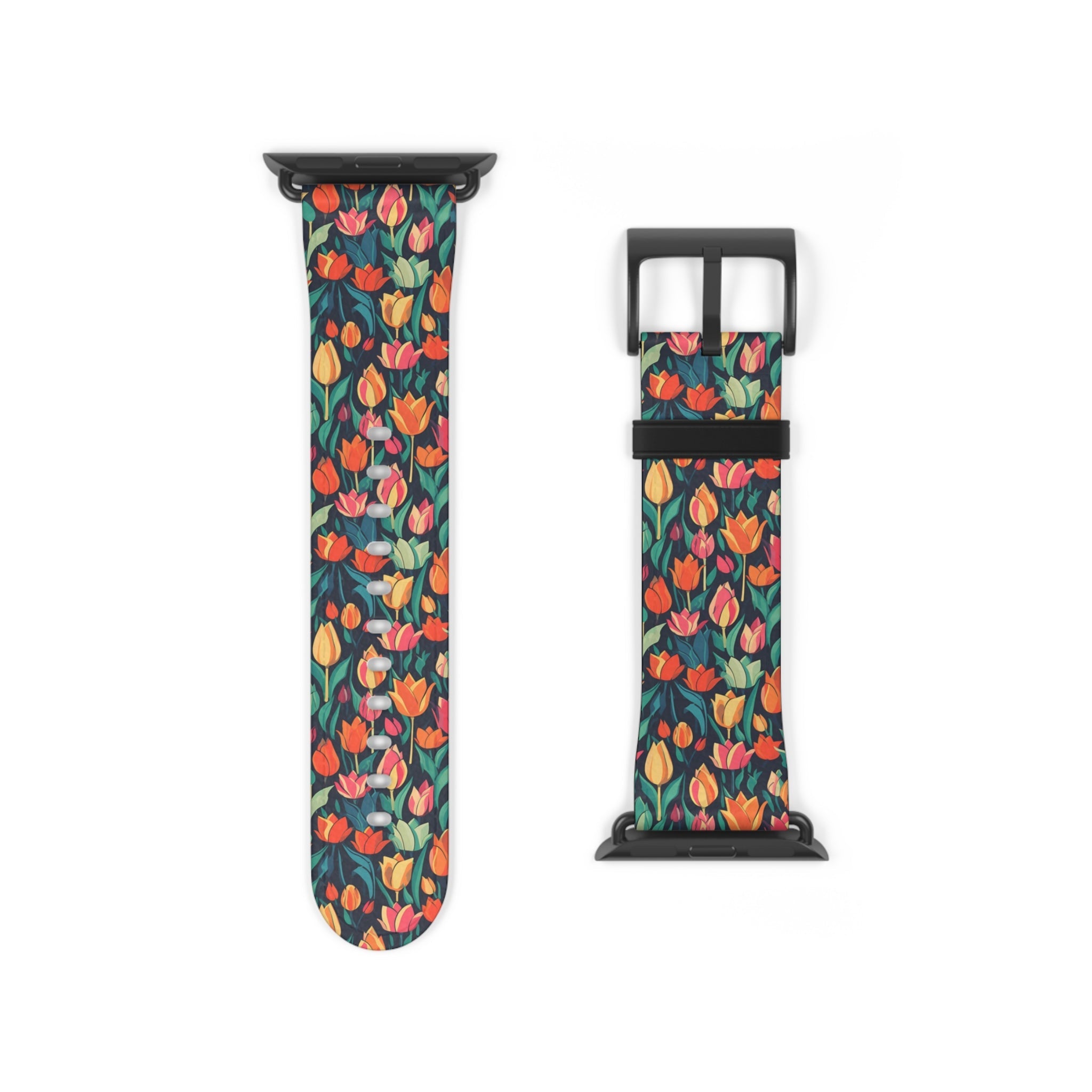 Tulip Medley - Vibrant and Colourful - Apple Watch Strap - Pattern Symphony