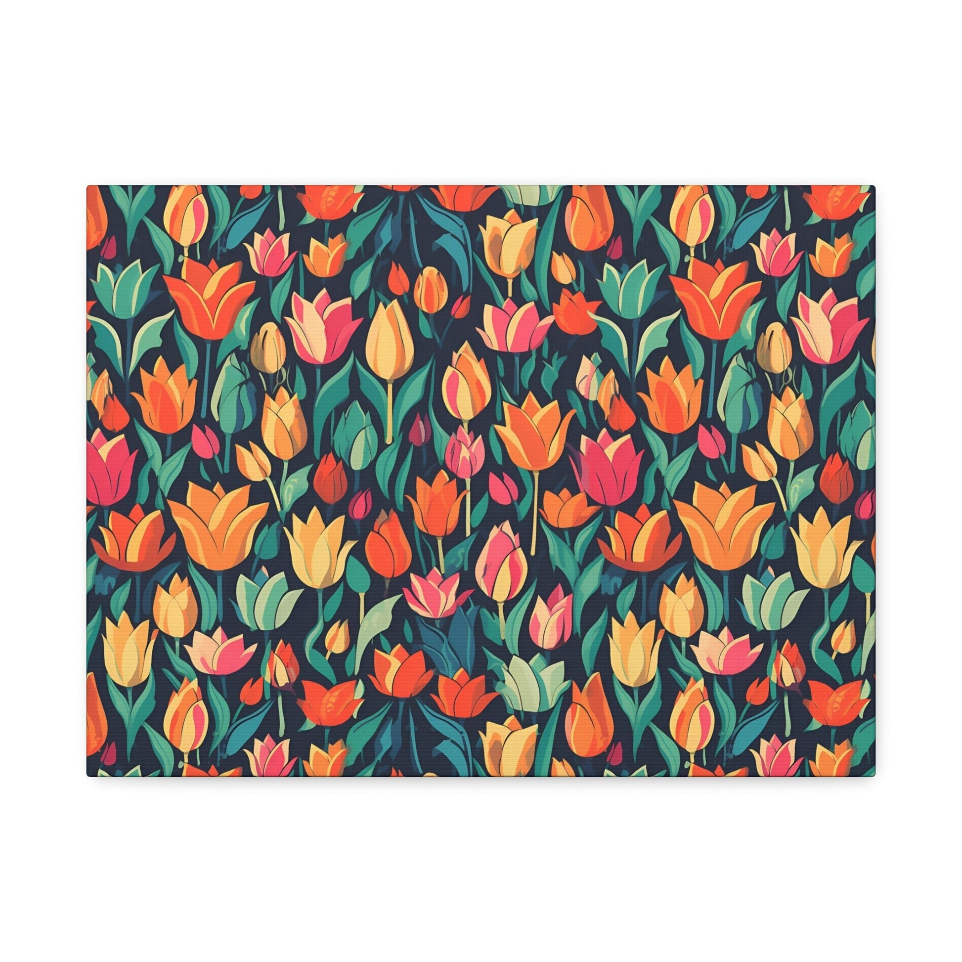 Tulip Medley - Vibrant and Colourful Wall Art Canvas - Pattern Symphony